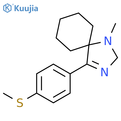 1,3-DIAZASPIRO[4.5]DEC-3-ENE, 1-METHYL-4-[4-(METHYLTHIO)PHENYL]- structure