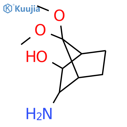 Bicyclo[2.2.1]heptan-2-ol, 3-amino-7,7-dimethoxy-, (1S,2S,3R,4R)- structure