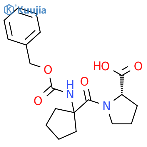 L-Proline, 1-[[1-[[(phenylmethoxy)carbonyl]amino]cyclopentyl]carbonyl]- structure