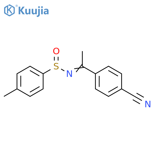 Benzenesulfinamide, N-[1-(4-cyanophenyl)ethylidene]-4-methyl- structure
