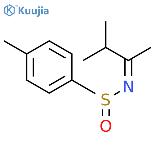 Benzenesulfinamide, N-(1,2-dimethylpropylidene)-4-methyl- structure