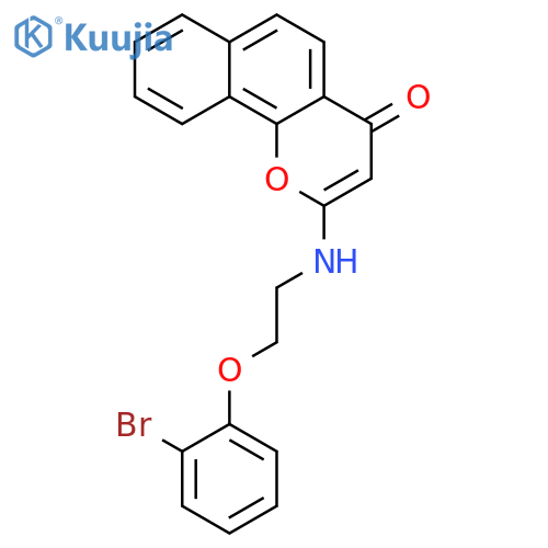 4H-Naphtho[1,2-b]pyran-4-one, 2-[[2-(2-bromophenoxy)ethyl]amino]- structure
