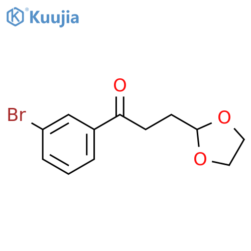 1-(3-bromophenyl)-3-(1,3-dioxolan-2-yl)propan-1-one structure