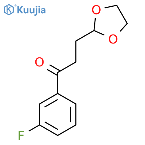 3-(1,3-Dioxolan-2-yl)-1-(3-fluorophenyl)propan-1-one structure