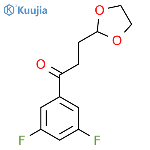 1-(3,5-Difluorophenyl)-3-(1,3-dioxolan-2-yl)propan-1-one structure
