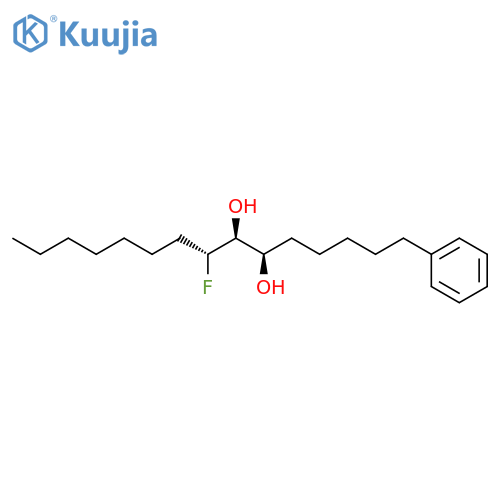 6,7-Pentadecanediol, 8-fluoro-1-phenyl-, (6R,7S,8R)-rel- structure