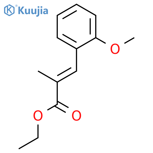 2-Propenoic acid, 3-(2-methoxyphenyl)-2-methyl-, ethyl ester structure