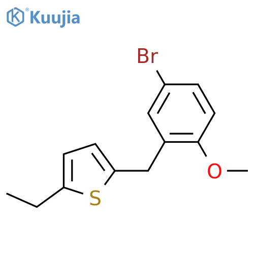THIOPHENE, 2-[(5-BROMO-2-METHOXYPHENYL)METHYL]-5-ETHYL- structure