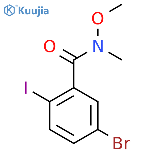5-bromo-2-iodo-N-methoxy-N-methylBenzamide structure