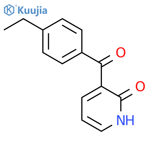 2(1H)-PYRIDINONE, 3-(4-ETHYLBENZOYL)- structure