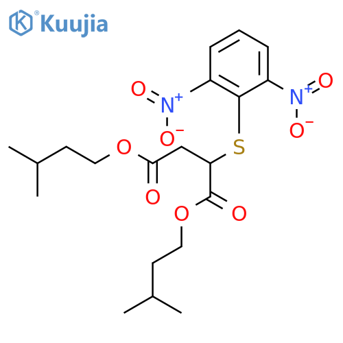 BUTANEDIOIC ACID, [(2,6-DINITROPHENYL)THIO]-, BIS(3-METHYLBUTYL) ESTER structure
