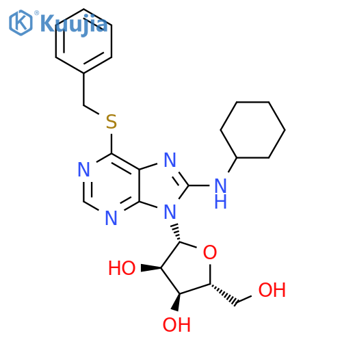 Inosine, 8-(cyclohexylamino)-6-S-(phenylmethyl)-6-thio- structure
