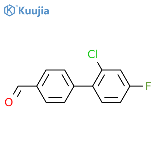 [1,1'-Biphenyl]-4-carboxaldehyde,4'-chloro-3'-fluoro- structure