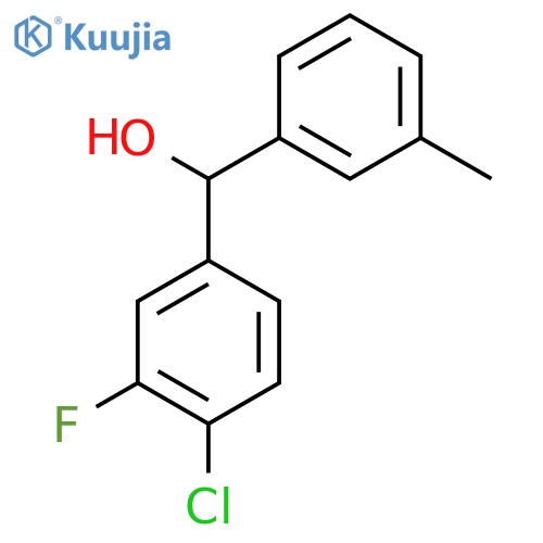 4-Chloro-3-fluoro-3'-methylbenzhydrol structure