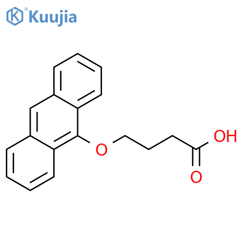 Butanoic acid, 4-(9-anthracenyloxy)- structure