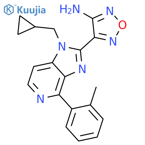 1,2,5-OXADIAZOL-3-AMINE, 4-[1-(CYCLOPROPYLMETHYL)-4-(2-METHYLPHENYL)-1H-IMIDAZO[4,5-C]PYRIDIN-2-YL]- structure