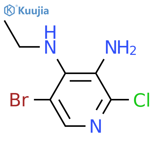 5-bromo-2-chloro-N4-ethyl-pyridine-3,4-diamine structure