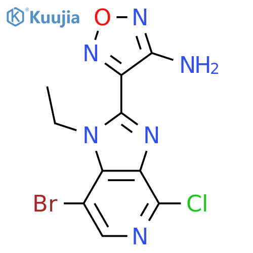 4-(7-Bromo-4-chloro-1-ethyl-1H-imidazo-4,5-cpyridin-2-yl)-1,2,5-oxadiazol-3-amine structure