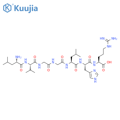 L-Arginine, L-leucyl-L-valylglycylglycyl-L-leucyl-L-histidyl- structure