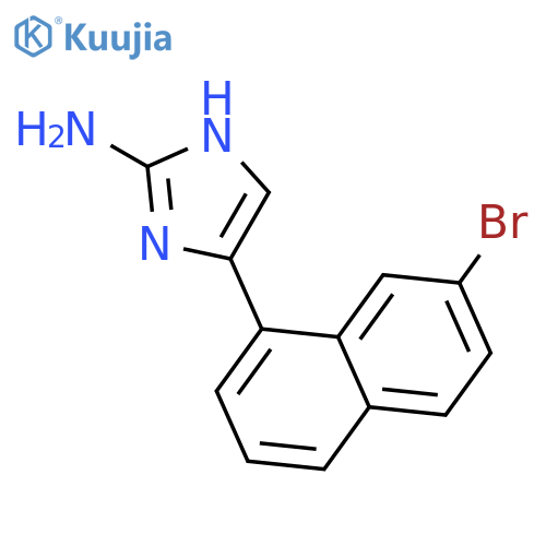 1H-Imidazol-2-amine, 4-(7-bromo-1-naphthalenyl)- structure