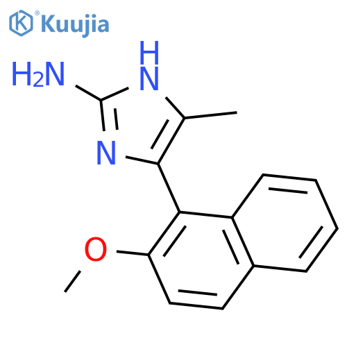 1H-IMIDAZOL-2-AMINE, 4-(2-METHOXY-1-NAPHTHALENYL)-5-METHYL- structure