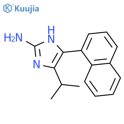 1H-Imidazol-2-amine, 4-(1-methylethyl)-5-(1-naphthalenyl)- structure