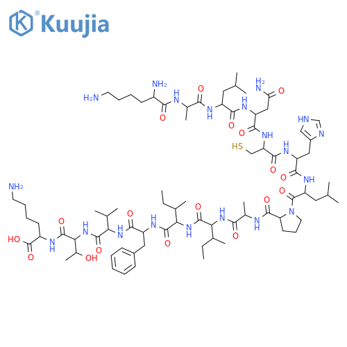 L-Lysine,L-lysyl-L-alanyl-L-leucyl-L-asparaginyl-L-cysteinyl-L-histidyl-L-leucyl-L-prolyl-L-alanyl-L-isoleucyl-L-isoleucyl-L-phenylalanyl-L-valyl-L-threonyl- structure
