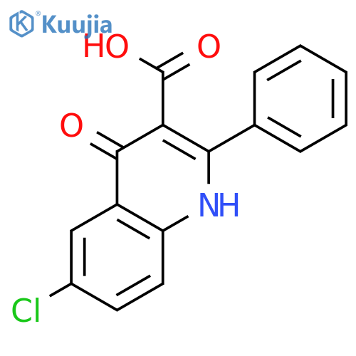 3-Quinolinecarboxylic acid, 6-chloro-1,4-dihydro-4-oxo-2-phenyl- structure