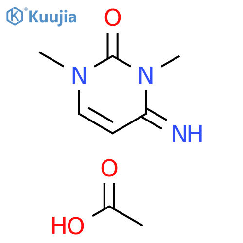2(1H)-Pyrimidinone, 3,4-dihydro-4-imino-1,3-dimethyl-, monoacetate structure