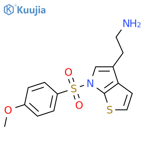6H-Thieno[2,3-b]pyrrole-4-ethanamine, 6-[(4-methoxyphenyl)sulfonyl]- structure