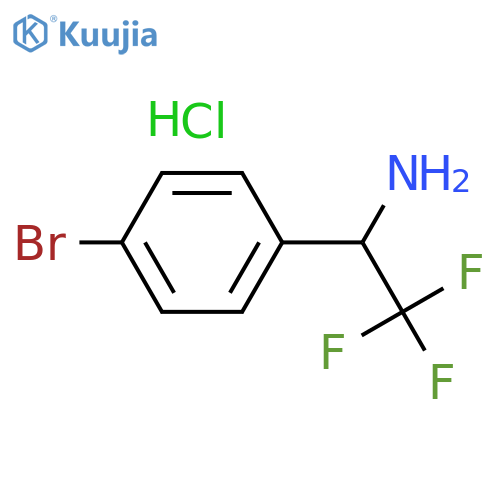 1-(4-bromophenyl)-2,2,2-trifluoroethan-1-amine hydrochloride structure