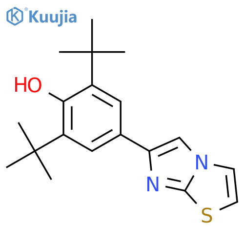 Phenol, 2,6-bis(1,1-dimethylethyl)-4-imidazo[2,1-b]thiazol-6-yl- structure