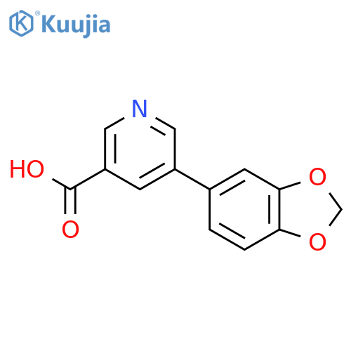 5-(Benzo[D][1,3]dioxol-5-YL)nicotinic acid structure