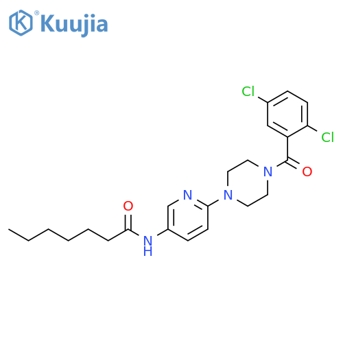 HEPTANAMIDE, N-[6-[4-(2,5-DICHLOROBENZOYL)-1-PIPERAZINYL]-3-PYRIDINYL]- structure