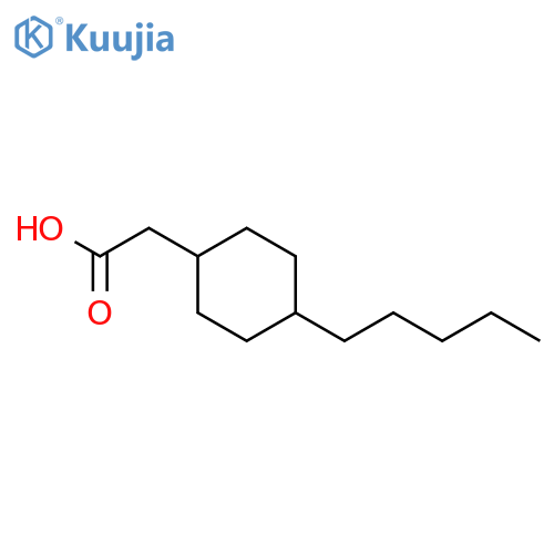 Cyclohexaneacetic acid, 4-pentyl-, trans- structure