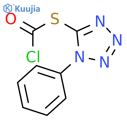 Carbonochloridothioic acid, S-(1-phenyl-1H-tetrazol-5-yl) ester structure