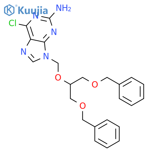 9-2-Benzyloxy-1-(benzyloxymethyl)-ethoxy-methyl-6-chloroguanine structure
