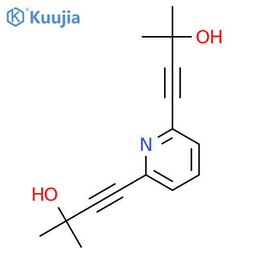4,4'-(pyridine-2,6-diyl)bis(2-methylbut-3-yn-2-ol) structure