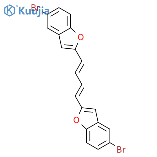 BENZOFURAN, 2,2'-(1,3-BUTADIENE-1,4-DIYL)BIS[5-BROMO- structure
