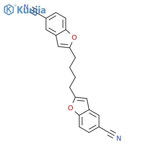 5-Benzofurancarbonitrile, 2,2'-(1,4-butanediyl)bis- structure