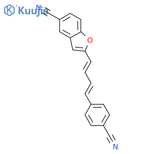 5-Benzofurancarbonitrile, 2-[4-(4-cyanophenyl)-1,3-butadienyl]- structure