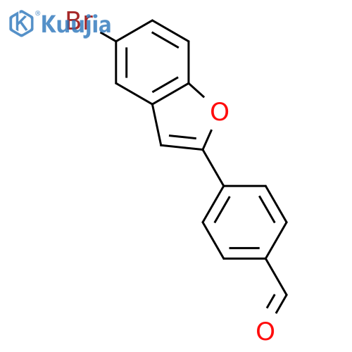 Benzaldehyde, 4-(5-bromo-2-benzofuranyl)- structure