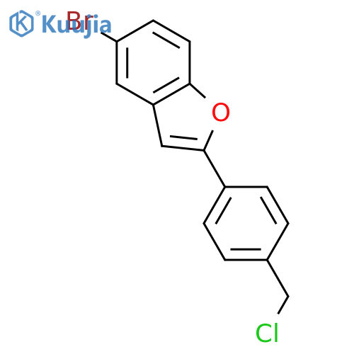 Benzofuran, 5-bromo-2-[4-(chloromethyl)phenyl]- structure