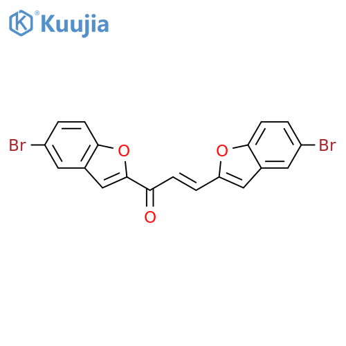 2-PROPEN-1-ONE, 1,3-BIS(5-BROMO-2-BENZOFURANYL)- structure