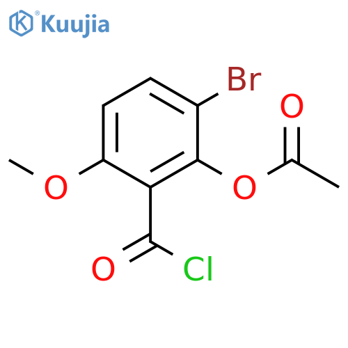 BENZOYL CHLORIDE, 2-(ACETYLOXY)-3-BROMO-6-METHOXY- structure
