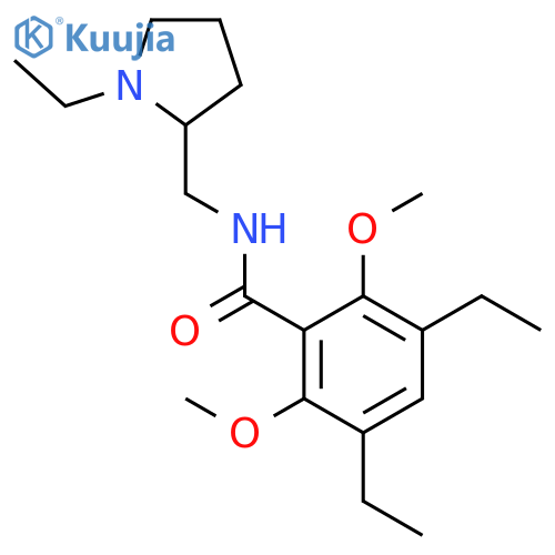 Benzamide, 3,5-diethyl-N-[(1-ethyl-2-pyrrolidinyl)methyl]-2,6-dimethoxy- structure