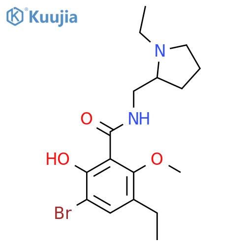 Benzamide,3-bromo-5-ethyl-N-[[(2S)-1-ethyl-2-pyrrolidinyl]methyl]-2-hydroxy-6-methoxy- structure