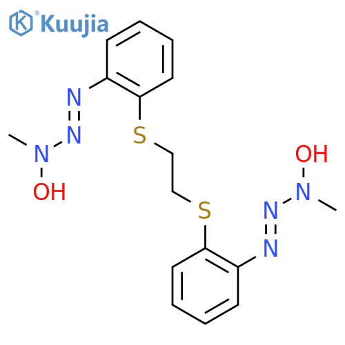 (1E,1'E)-1,1'-[ethane-1,2-diylbis(sulfanediylbenzene-2,1-diyl)]bis(3-methyltriaz-1-en-3-ol) structure