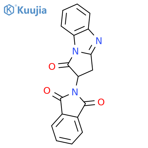 2-(1-oxo-2,3-dihydro-1H-pyrrolo[1,2-a]benzimidazol-2-yl)-1H-isoindole-1,3(2H)-dione structure