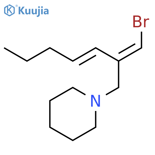 Piperidine, 1-[2-(bromomethylene)-3-heptenyl]- structure
